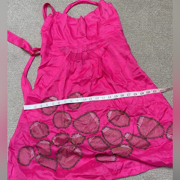 Diane von Furstenberg summer linen sun dress low back size M - Picture 6 of 8